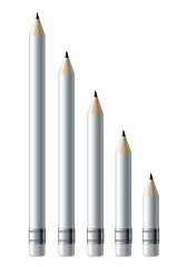 Image showing White pencils