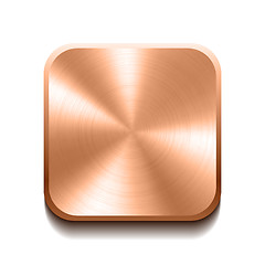 Image showing Realistic bronze button