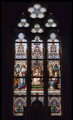 Image showing Stained-glass window in Saint Peter and Paul Cathedral, Prague