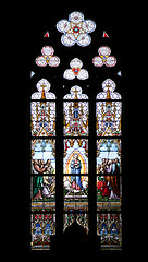 Image showing Stained-glass window in Saint Peter and Paul Cathedral, Prague