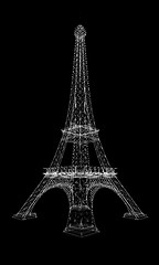 Image showing 3d Eiffel Tower render