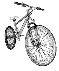 Image showing bicycle as a 3d wire frame object isolated