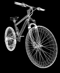 Image showing bicycle as a 3d wire frame object isolated