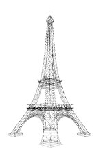 Image showing 3d Eiffel Tower render