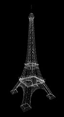 Image showing 3d Eiffel Tower render