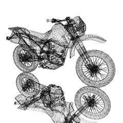 Image showing 3d sport motocross bike