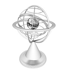 Image showing Terrestrial globe model 