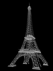 Image showing 3d Eiffel Tower render