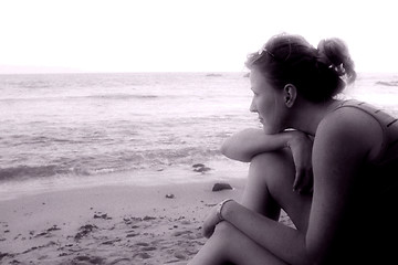 Image showing woman on the beach