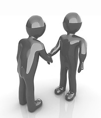 Image showing Handshake. 3D mans 