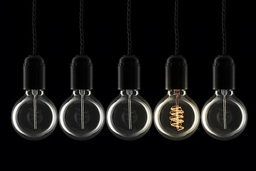 Image showing Lightbulbs the odd one out