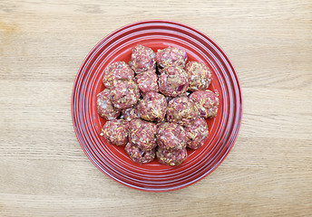 Image showing Meatballs ready to be cooked