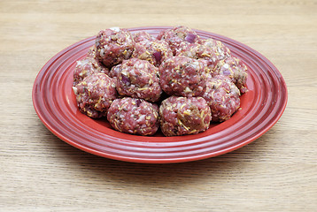 Image showing Meatballs ready to be cooked