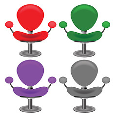 Image showing set of modern chairs