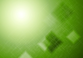 Image showing Bright green technical squares background