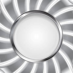 Image showing Metallic silver logo background
