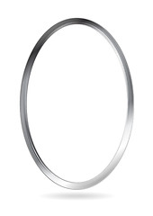 Image showing Steel metal ellipse frame. Vector border