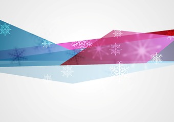 Image showing Concept tech winter Christmas background
