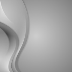 Image showing Abstract light grey wavy background