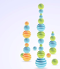 Image showing Abstract vector Christmas balls background