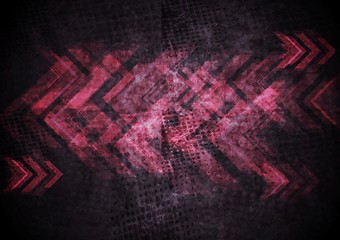 Image showing Grunge tech background with arrows