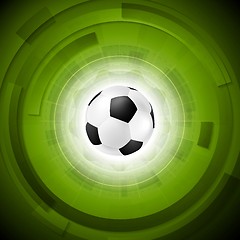 Image showing Sport tech football background