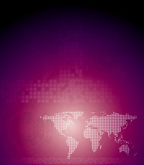 Image showing Abstract purple tech vector background