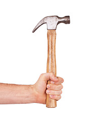 Image showing Man's hand holding hammer