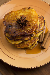 Image showing Pumpkin Fritters with cinnamon