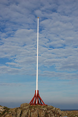 Image showing Flagpole firmly anchoarged