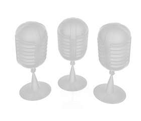 Image showing 3d rendering of a microphones