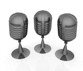 Image showing 3d rendering of a microphones