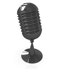 Image showing 3d rendering of a microphone