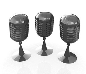 Image showing 3d rendering of a microphones