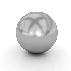 Image showing Gold Ball 3d render 