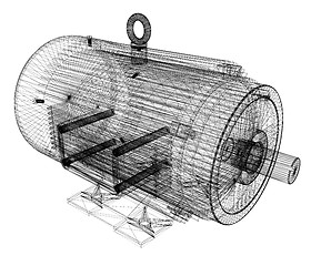 Image showing 3d-model of an electric motor