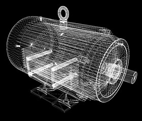 Image showing 3d-model of an electric motor