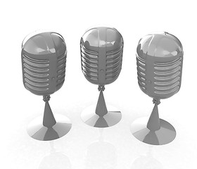 Image showing 3d rendering of a microphones