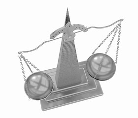 Image showing Gold scales of justice