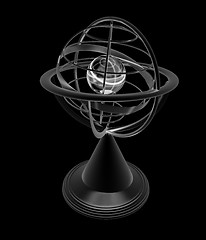 Image showing Terrestrial globe model 