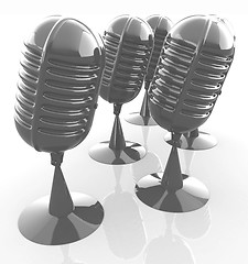 Image showing 3d rendering of a microphones