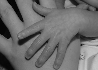 Image showing Hands of Mother and Child