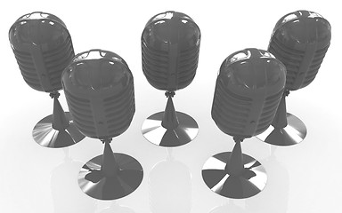 Image showing 3d rendering of a microphones