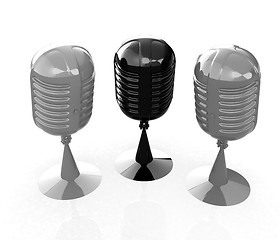 Image showing 3d rendering of a microphones