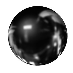 Image showing Black fire ball 3d render 