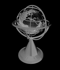 Image showing Terrestrial globe model 