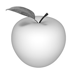 Image showing Metall apple isolated on white background 