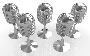 Image showing 3d rendering of a microphones