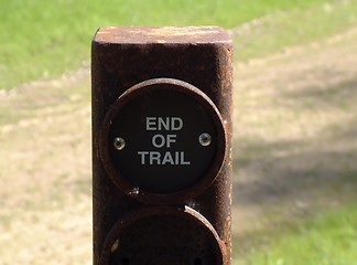 Image showing End of Trail Signpost