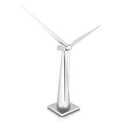 Image showing Wind turbine isolated on white 